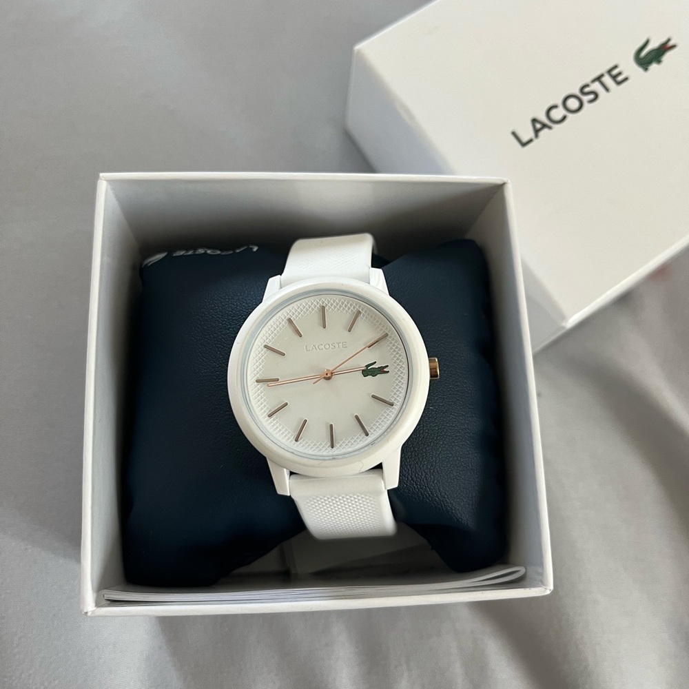 LACTOSE 🐊 - White Womens Watch with Silicone Strap